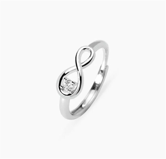 Anello Mabina in Argento Diamante Lab Grown 0.06 Ct 523526 - 523526